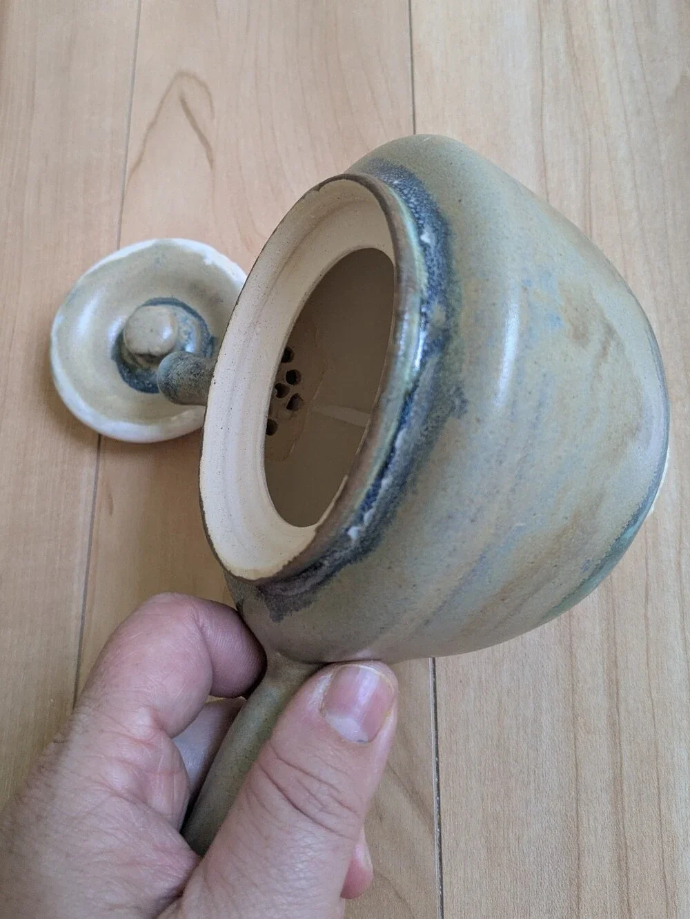 HANDMADE Japanese Kyusu Tokoname Clay Teapot